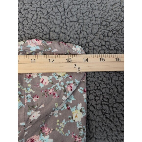 Vtg Delias Dress Strapless Floral Bustier Top Cream and Gray Juniors Medium Y2K - Picture 13 of 15